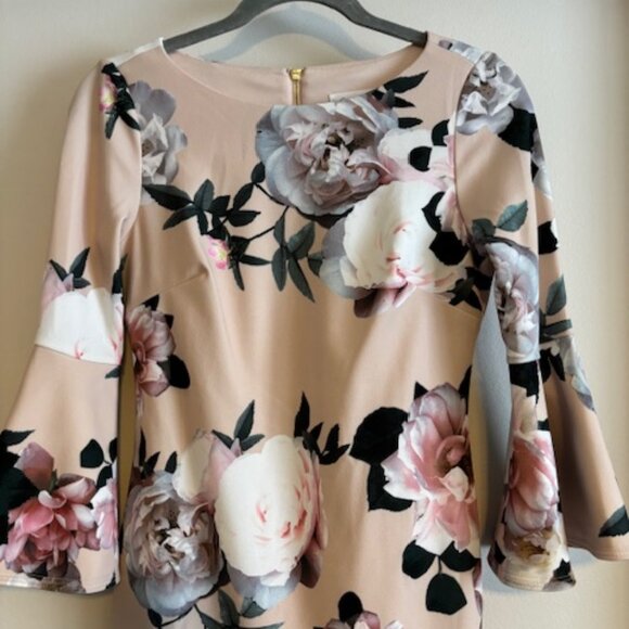 Calvin Klein Floral-Print Sheath Dress size 2 - Picture 5 of 6